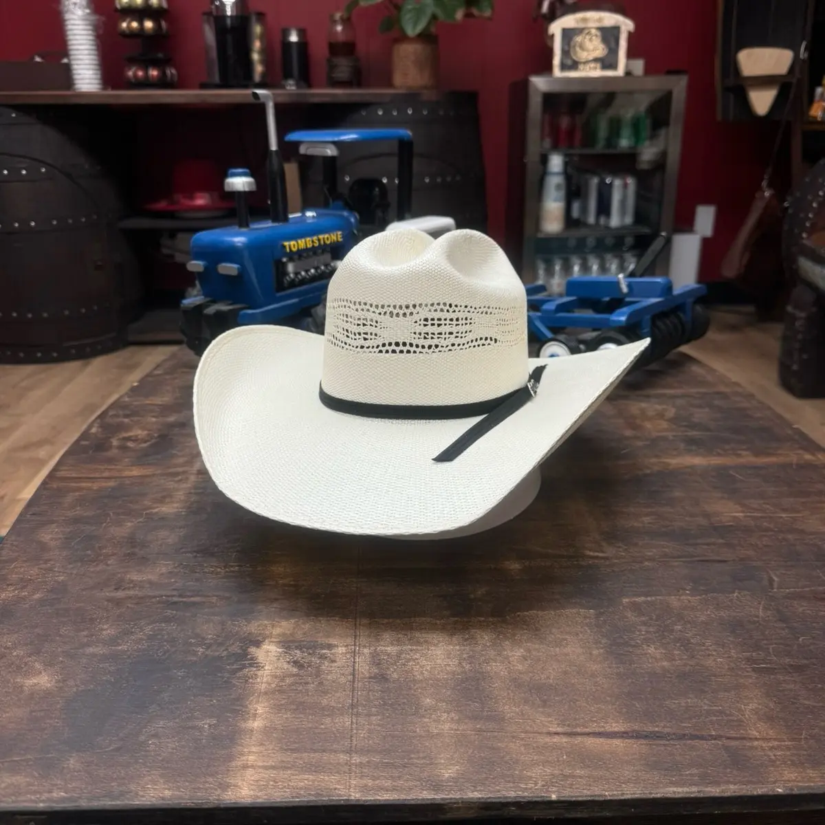 Tombstone Bangora Roper straw cowboy hat