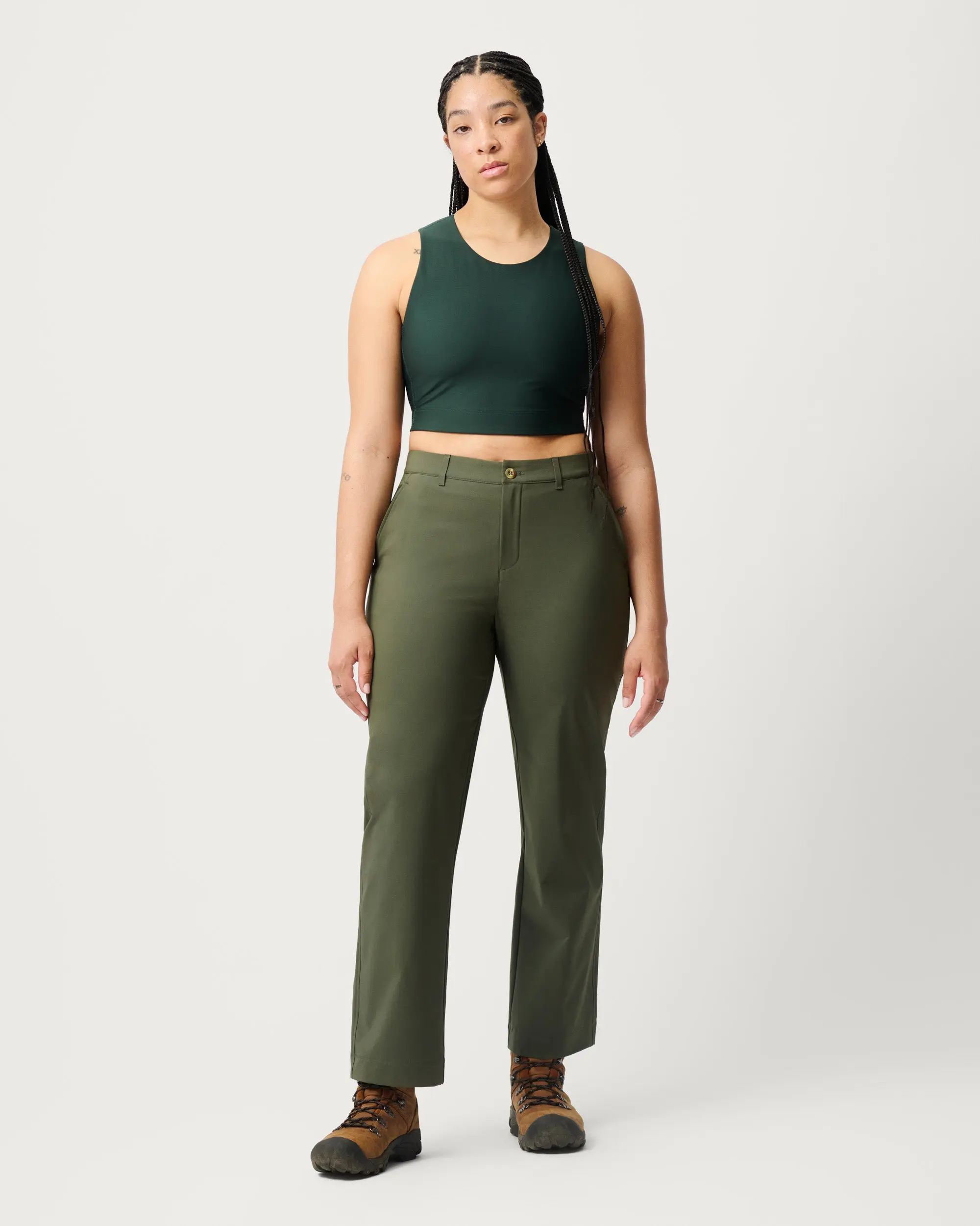 Trail Trousers 02 - High-Performance Women’s Hiking Pants - Olivine