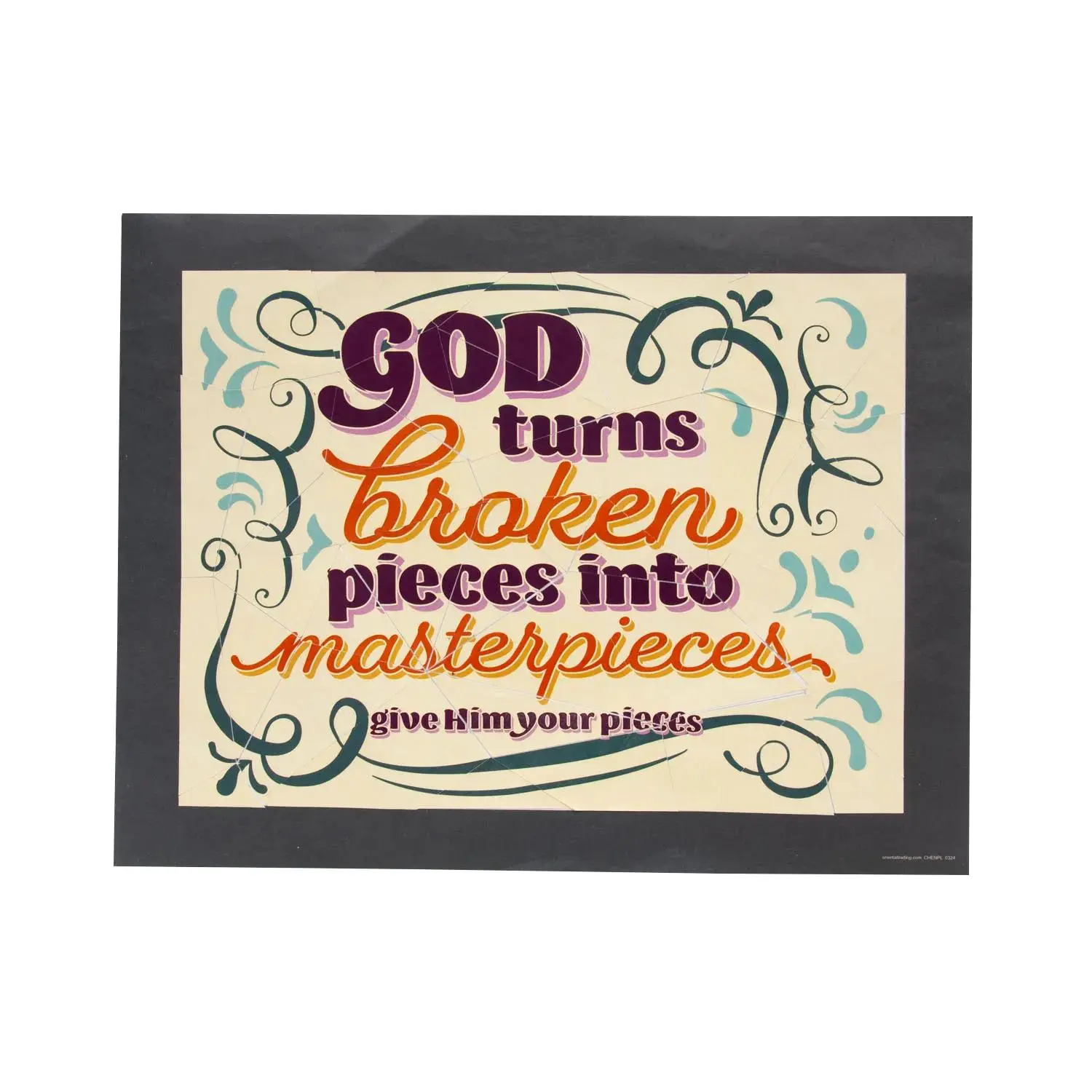 11" x 8 1/2" Religious Broken Pieces into Masterpieces Mosaic Puzzle Sticker Sheets – 24 Pc., Bible Study, Activities