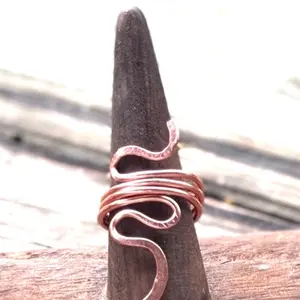 Handmade Hammered Copper Ring (custom size)