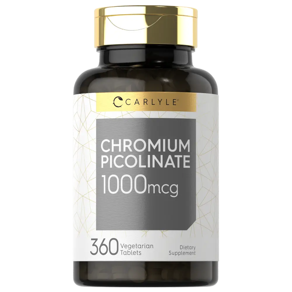 Carlyle Ultra Chromium Picolinate 1000mcg | 360 Tablets | Vegetarian, Non-GMO, Gluten Free