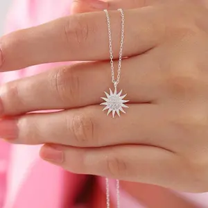 Sun Necklace Pendant ¥ Sunshine Necklace ¥ Sun Necklace Silver