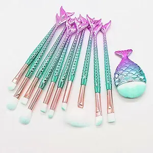 11PCS Eye Makeup Brush Set, Eyeshadow, Concealer, Eyeliner & Brow Blending Brushes for Professional Eye Makeup