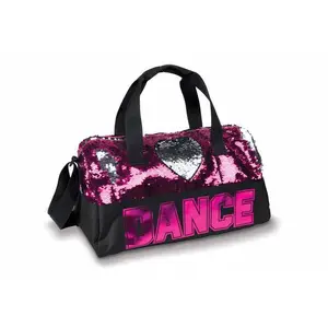 NEW Dance Duffle Bag Danz N Motion B842 Sequin Heart PINK