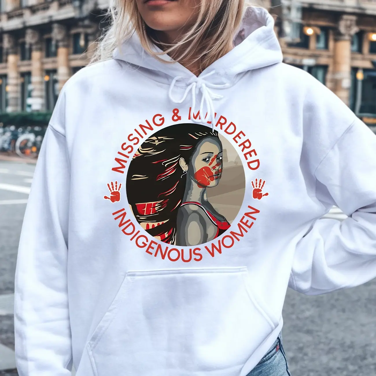 Support Awareness with 'Missing & Murdered Indigenous Women' Hoodies Fabric Fit Womenswear Apparel Clothes Sweatshirts
