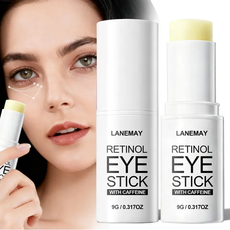 9g - Retinol Eye Stick with Caffeine - Niacinamide & Avocado Oil Formula - Moisturizes Plumps & Smooths Fine Lines - Eye Puffiness Reducer - Anti-Aging Firming Eye Treatment - Eye Care Routine