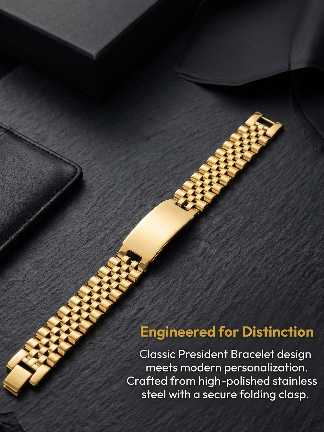 Classic Minimalist Stainless Steel Men's Metal Watch Strap Bracelet, Adjustable Strap, Niche Simple Watch Chain, Versatile Retro Style #StainlessSteel #FadeResistant #Hypoallergenic #Couple #Festival #Party #IdealGift
