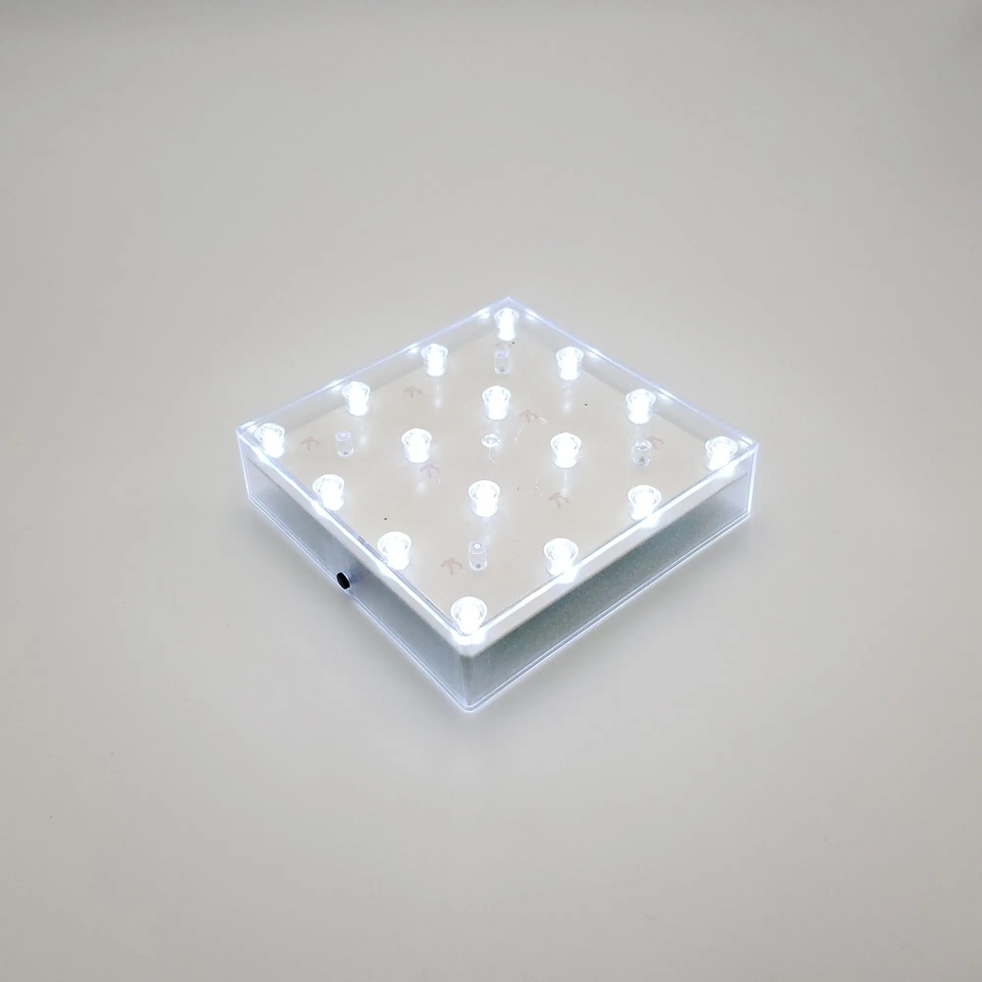 LumaBase Square Plastic Battery-Operated Cool White LED Base Light by JH Specialties Inc. - Reusable, Indoor Use, for Wedding & Bar Areas, Highlight Transparent Objects, Adult Home Improvement Novelty Up-Lighting (Batteries Not Included), Highlight Object