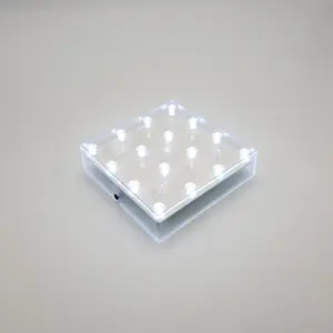 LumaBase Battery-Operated Cool White LED Base Light, Square Shape