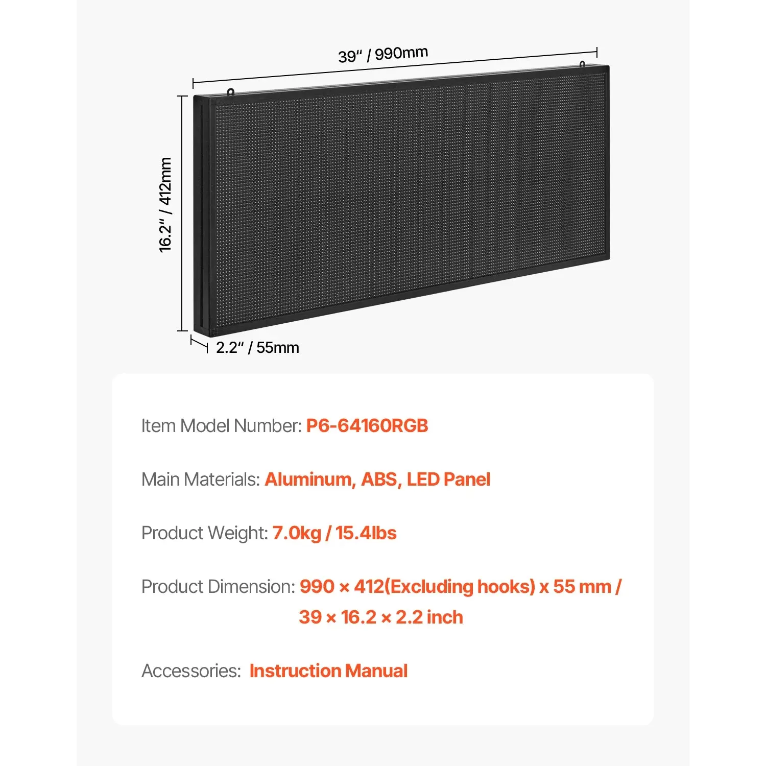 40x18inch 110V