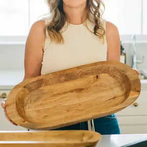 Extra Large Hand Carved Bread Bowl