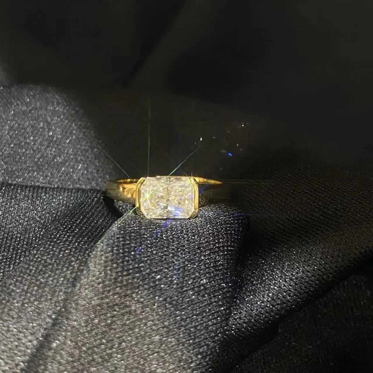 【#M264】(Eudora)925 Sterling Silver Synthetic Moissanite Ring