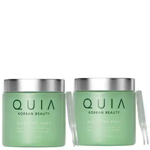 QUIA Korean Beauty Zero Pore Pads - Gentle Exfoliating Pads for Visibly Tighter cleaner Smoother Skin 150ml Dual Textured Pore Care