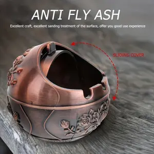 Unique Creative Ashtray Lid, Dust-Proof and Smoke-Resistant, Decorative, Rose and Fashionable, Space-Saving, Easy to Clean, Essential for Living Room