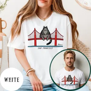 Project Hail Mary 2026 Ryan Gosling B Kliban Cat San Francisco Golden Gate Shirt
