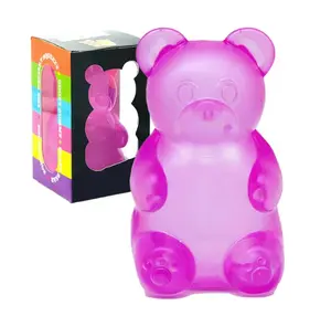 Colorful Transparent Jelly Bear Squishy Toy – Slow-Rebound Stress Relief Fidget Toy for Kids and Adults, Non-Toxic Soft Sensory Squeeze Toy, Anxiety Relief Desk Toy Gift #SummerVibes