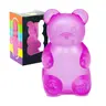 Colorful Transparent Jelly Bear Squishies Toy - Slow-Rebound, Non-Toxic, Soft Sensory Toy for Neurodivergent Kids, Relaxing ASMR, Oddly Satisfying Anxiety Relief Leak-Resistant Fidget Desk Gift #SummerVibes