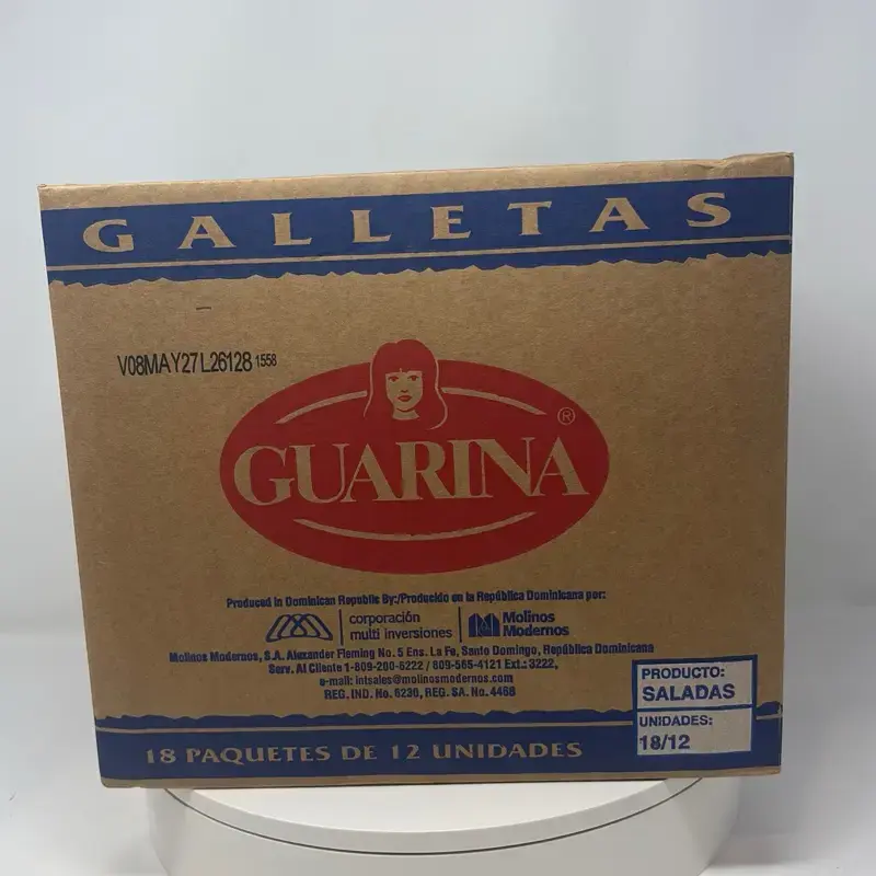Guarina Snack Crackers 18 Packs 12 Units Per Pack Galletas Saladas V08MA27L26128