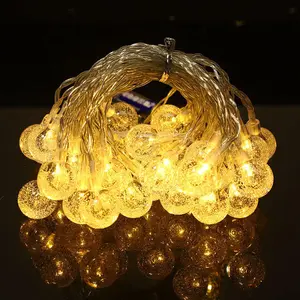 8 Modes Holiday Light String, Pluggable Warm White Bubble Light String, 33ft 100 LED Fairy Twinkle Lights, IP65 Waterproof, Suitable for Outdoor Classroom Christmas Tree Decoration Camping Party