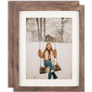 Picture Frames 8x10 Set of 2 Rustic  Grain Photo Frame for Gallery Wall Mounting or Tabletop Display