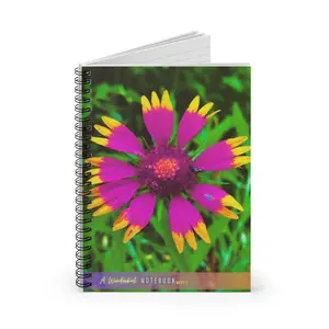Wonderkul Notebook #077 - 6x8 Spiral Ruled Line with 118 Pages, Custom-Designed Front Cover Art and Inside Pocket Page