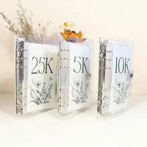 A6 12 Month Money Saving Challenge Binder, 1 Count Money Saving Budget Binder with Cash Envelopes, Savings Challenges Book for Home Office, 2026 New year Valentine's Day Gift