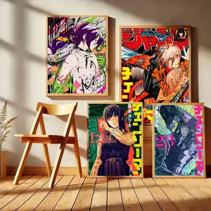 Anime C-Chainsaw Man Poster HD Waterproof Art Sticker | Custom DIY Self-Adhesive Wall Print | Fade-Resistant, Long-Lasting Decorative Poster for Home, Office, Living Room, Bar | Multiple Sizes, High Definition, Easy to Apply & Clean