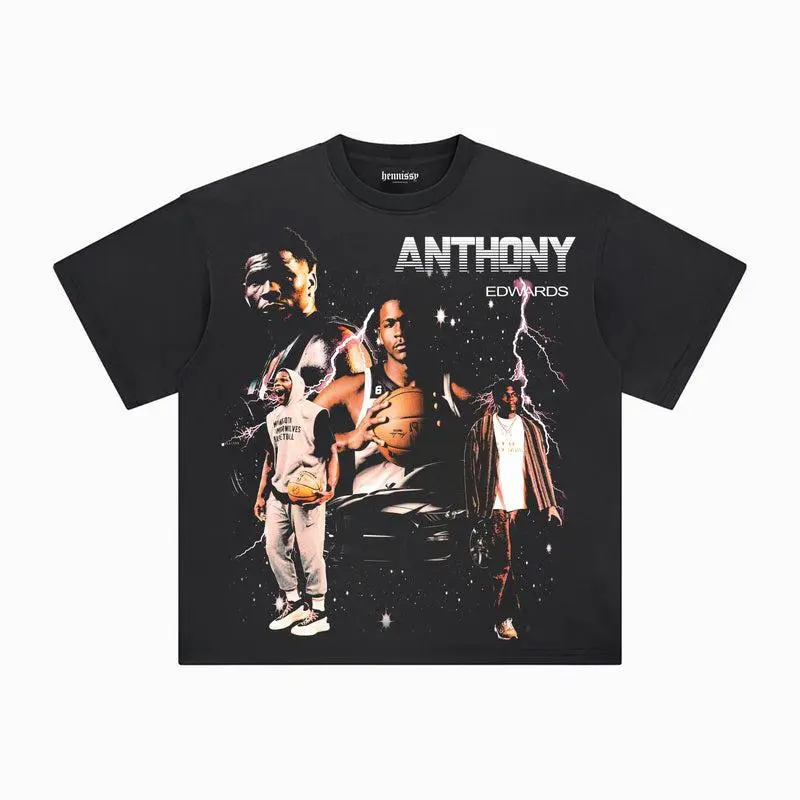 Youth & Adult Anthony Edwards Tee, Soft Cotton Unisex T-Shirt, Vintage Basketball Inspired Graphic Tee, Retro Sports Fan Shirt, Casual Everyday Apparel, Streetwear Style, Gift for Him or Her