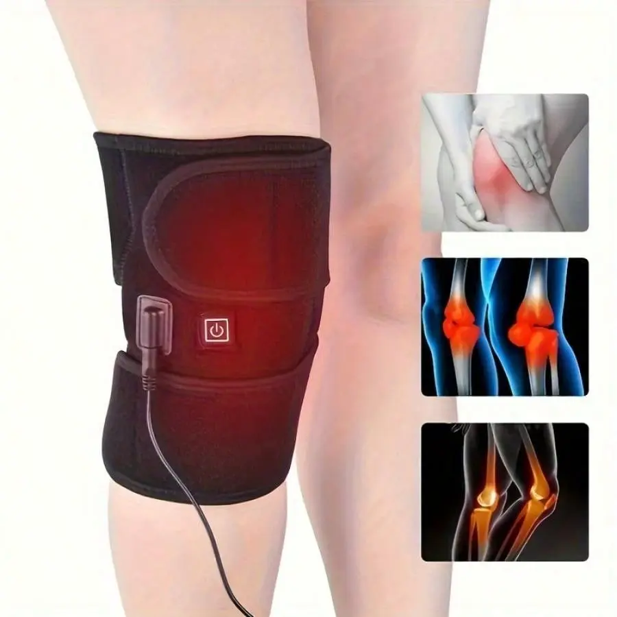 1pcUSBpowered Heated Knee Massager - can relax knees and keep warm knee pads, Knee Pain Relief, Knee Pain Tool, Knee Support, Adjustable, 3 gear heat, easy to use, perfect gift for parents