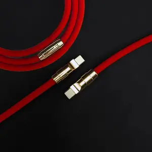 Liu Fei Digital3M USB C Liquid Silicone Cable Fast Charging Phone Cable Silicone PD Type C  Quick Charge 1M 2M 3 M Usb C to C Mobile Cable