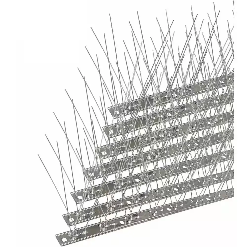 ITOPFOX 11.5 Ft. Stainless Steel Avian Control Spikes, Outdoor Perch Barrier with Adjustable Span, Humanely Deters Pigeons, Small Birds, Squirrels, Raccoons, Cats, Crows for Home Improvement, Garden Supplies