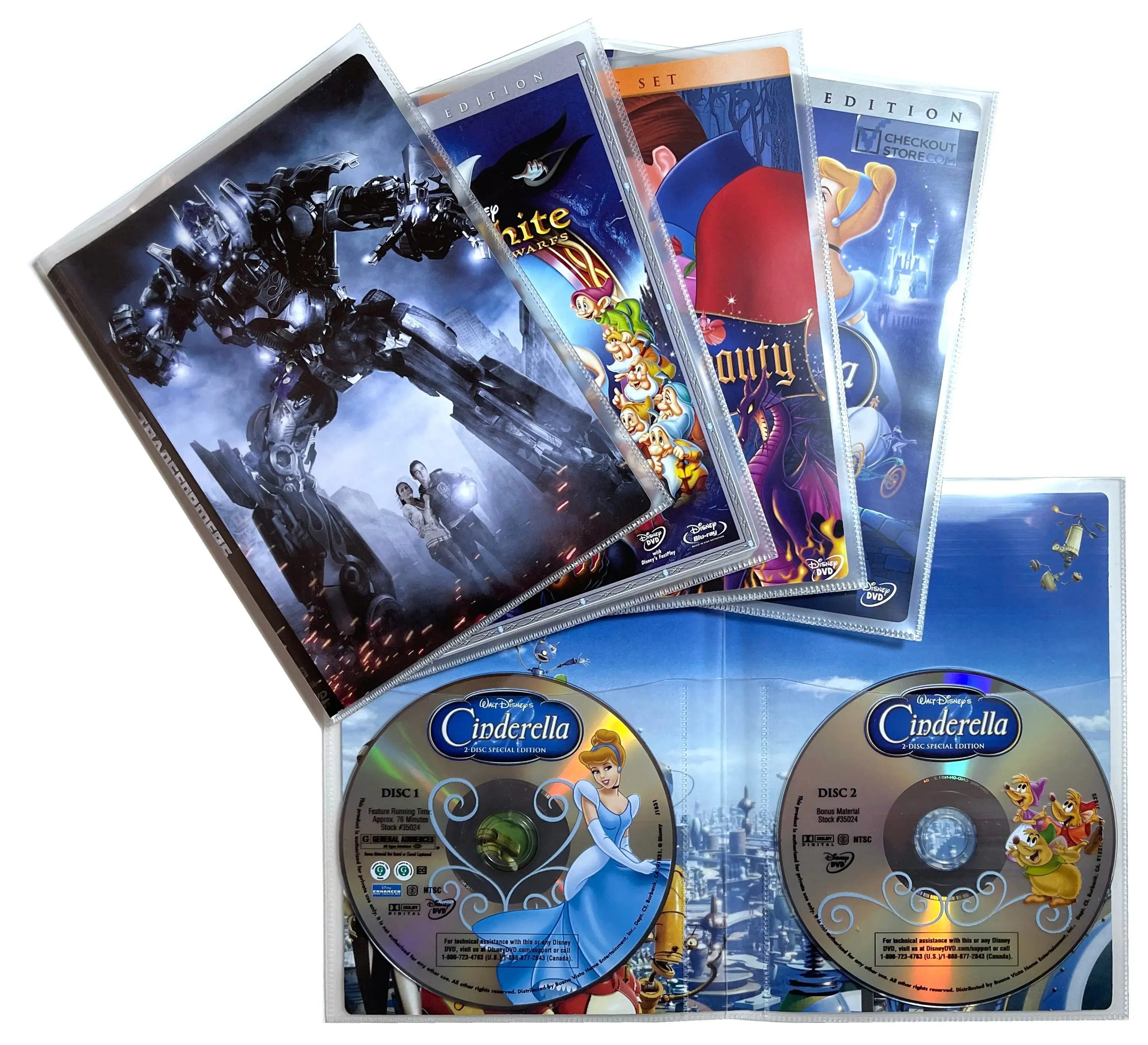 CheckOutStore Clear 2 Disc CPP Full Cover Sleeve & DVD Booklet