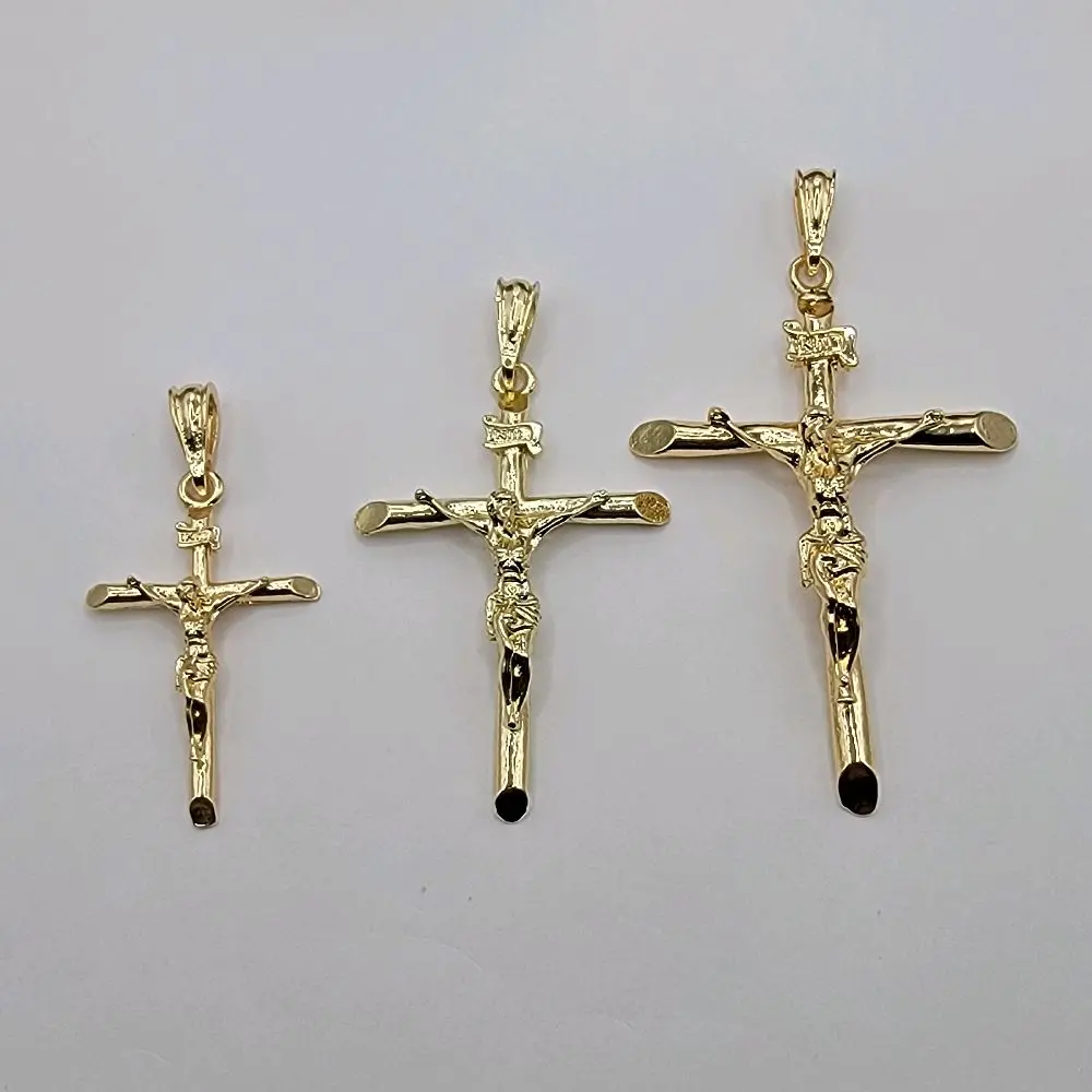 Chirst on the Cross, Select Small, Medium, Large Pendant ONLY - Laminated Gold Jewelry