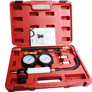 Cylinder Leak Down Tester, Compression Test Kit - Engine Cylinder Dual Gauge Leakdown Diagnostics Tool