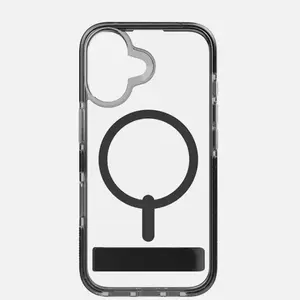 Zagg Piccadilly Snap Case with Kickstand & MagSafe for iPhone 16 Plus Clear Black Protective Cover