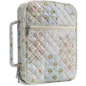 Bible Cover Case for Women,Large Bible Tote Bags for Women Organizer Quilted Carrying Case for Girls,Study Supplies Accessories Christian Gifts