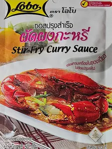 Lobo Stir-Fry Curry Sauce 5 Packets 1.76 oz Each – Authentic Thai Flavor
