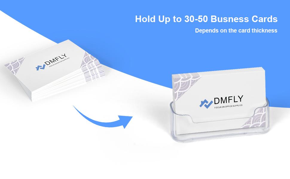 2 Pack Clear Business Card Holder for Desk, Plastic Business Card Display Desktop Acrylic Business Card Stand for Office, Exhibition Booth