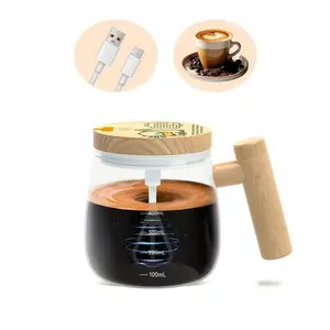 400ml Electric Self-Stirring Mug, High Borosilicate Glass Mixing Cup, Portable Coffee Making Tool for Home, Office and Travel, hashtag, Perfect Gifts for Men & Women, Valentine's Day gift For Boyfriend & Girlfriend