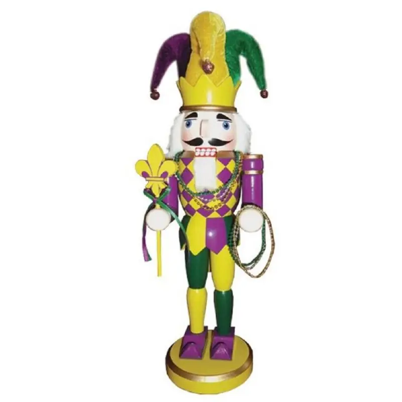 Santas Workshop 70223 14.5 inch Mardi Gras Wood Nutcracker