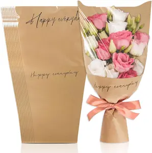 20 count Flower Wrapping Bags for Bouquets, Floral Packing Sleeves  Paper Bouquet Bags Wrapping Sleeves for Teacher Graduation Wedding Mother's Day