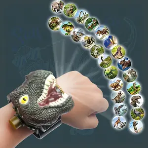 Kids Projection Watch, Dinosaur Design with 24 Fun Cartoon Patterns, Glow-In-The-Dark Birthday Gift Idea
