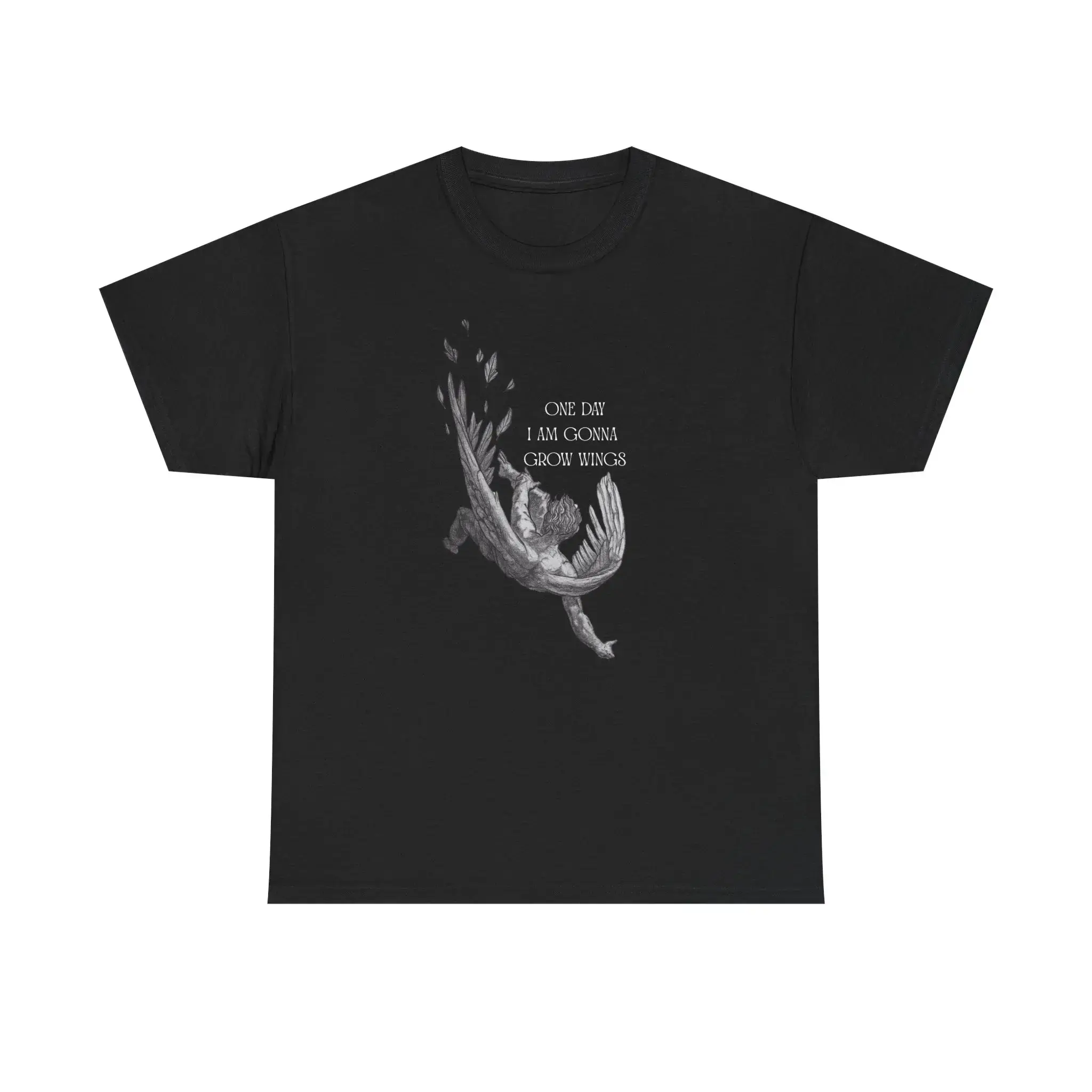 Men's Casual Short-Sleeve Round Neck T-Shirt - The Fall of Icarus Greek Mythology Top, Comfortable Classic Art Literary Vintage Gift Tee, Shortsleeve, Tshirt