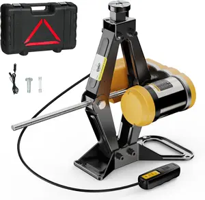 Dual Power Electric Car Jack Compatible with Dewalt 20V MAX Battery, w/ 4.0Ah Battery & 12V DC Backup, 1 Ton Cordless Jack, 5.5-15.7in Lifting Range, Heavy Duty Steel Jack for Emergency Tire Change