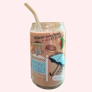 Imperfect Gilmore Girls 16oz Glass Tumbler With Bamboo Lid & Straw Drinkware Iced Coffee Cup