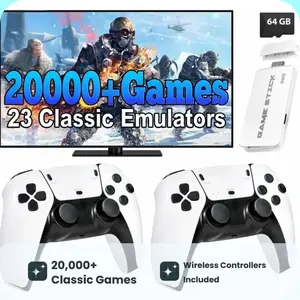 M15 Pius Vintage Game Controller Set, Classic Video Gaming Joystick with 4K HDMI, 23 Emulators, over 20000 Games, Plug & Play TV Console