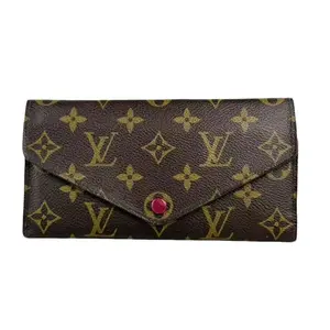 Pre-owned Louis Vuitton Leather Small Leather Goods Josephine Monogram Canvas Flap Wallet