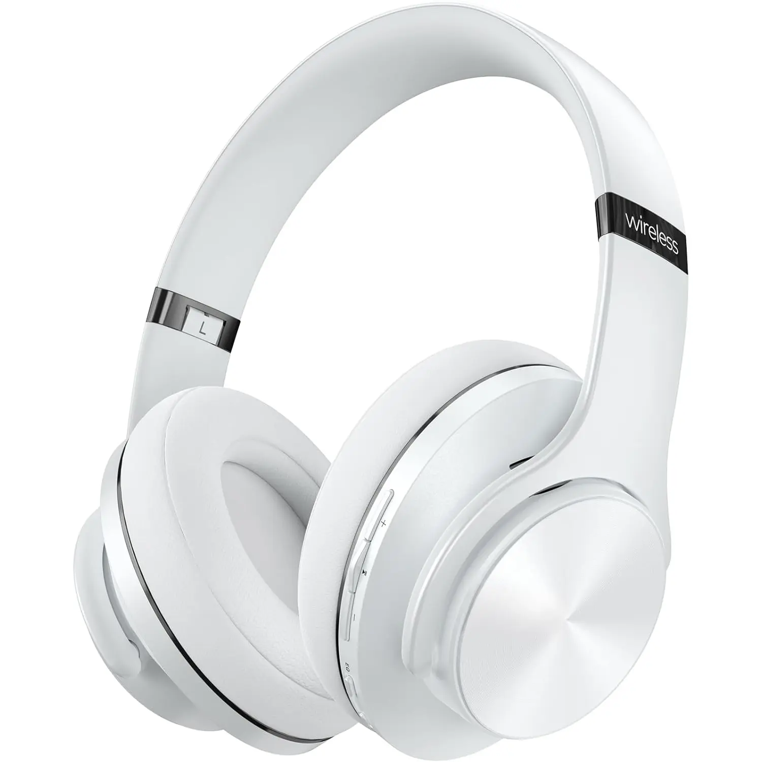 Headphones Over Ear, 90 Hours Playtime Wireless Headphones with 3 EQ Modes, Noise Isolating HiFi Stereo Headphones with Deep Bass, Microphone, Soft Earpads for Cellphone/PC