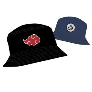 Naruto Hidden Leaf & Red Cloud Reversible Bucket Hat