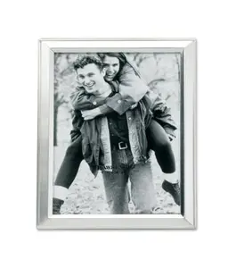 212 MAIN Brushed Silver Plated 4x5 Metal Photo Frame, Baby & Maternity Decor, Wall-Mountable Picture Frame